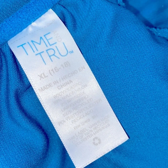 Time & Tru turquoise bikini swimsuit size XLarge - Picture 7 of 8